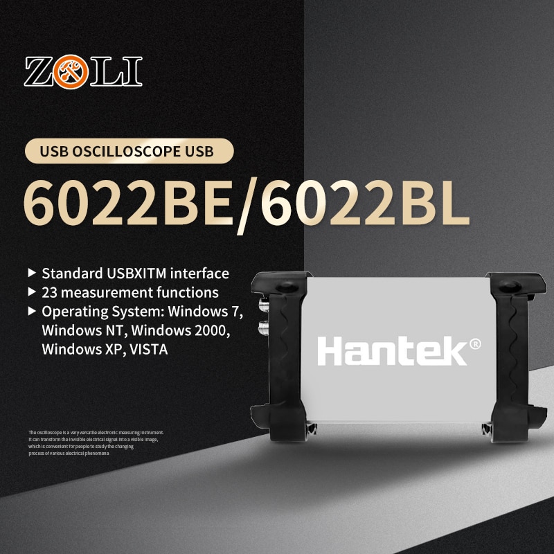 Hantek ޴ USB ڵ Ƿν Ʈ PC, 6022BE..